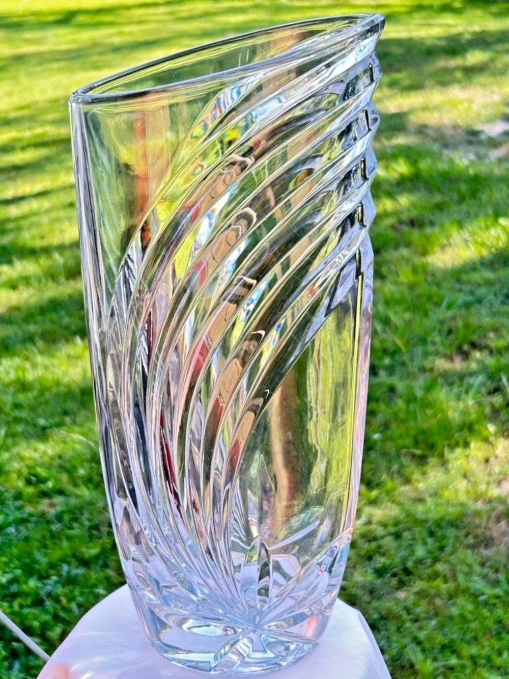 Lenox Falling Star 13" Vase Czech Crystal